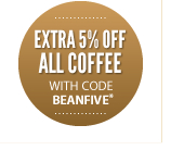 Extra 5% Off All Coffee with code BEANFIVE*
